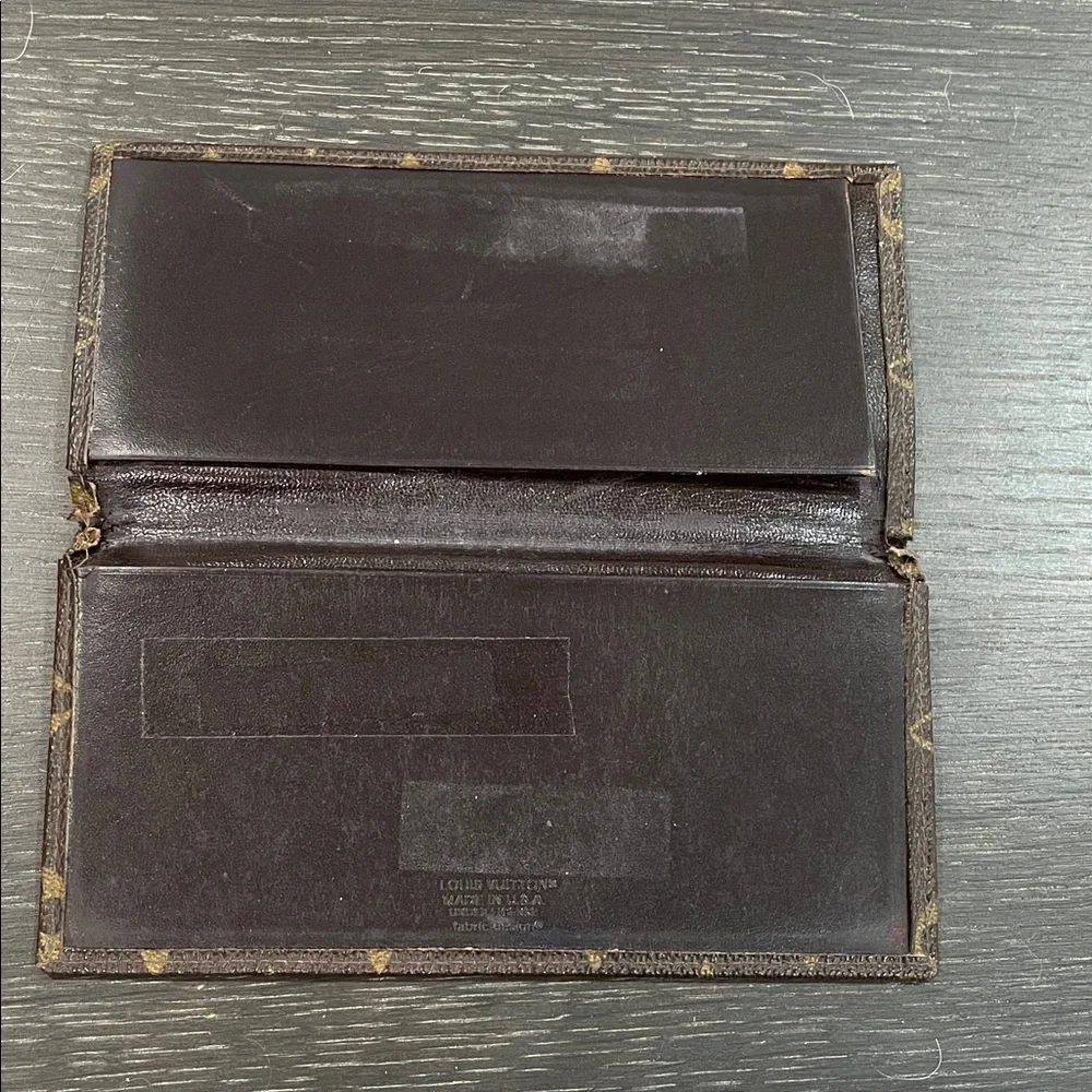 Louis Vuitton Brown Monogram Checkbook Holder